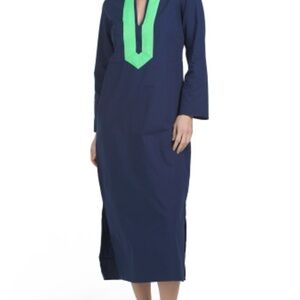 Sail to Sable Vibrant Green Caftan- NWT- Size XXS